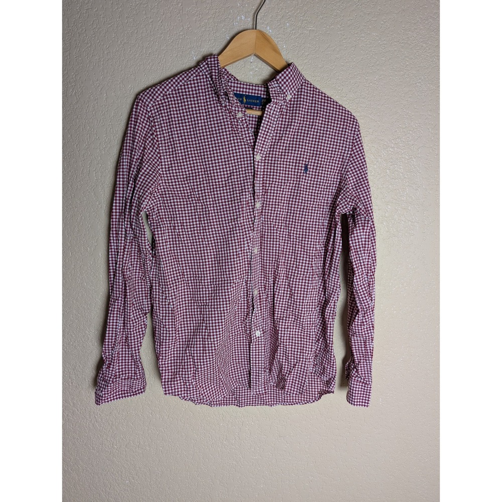 Ralph Lauren Boys XL 18–20 Red Gingham Button Down Shirt Preppy Classic